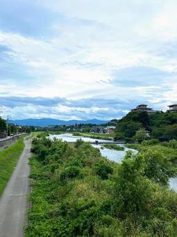 犀川 川,金沢市,石川県の写真素材