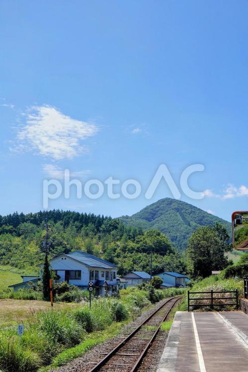 ＪＲ西日本最高所の木次線三井野原駅 鉄道,木次線,奥出雲の写真素材