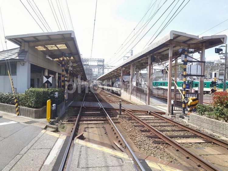 日本の景色(京都の駅と線路) 駅,線路,鉄道の写真素材