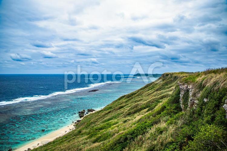 宮古島 比嘉ロードパークから望む風景 宮古島,海,沖縄の写真素材