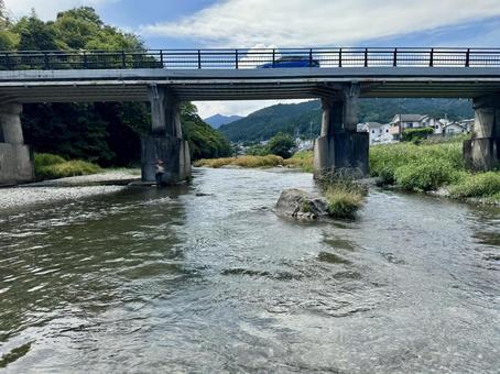 秋川渓谷　大和田橋 秋川渓谷,秋川,大和田橋の写真素材