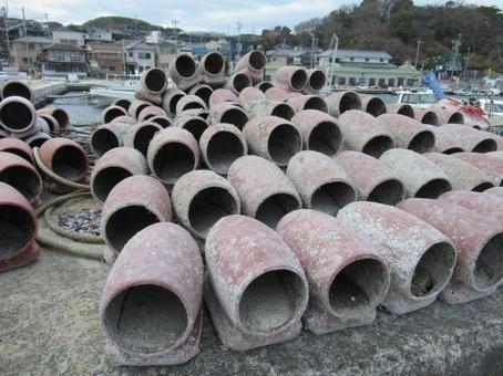 たこつぼ たこつぼ たこつぼ,タコツボ,蛸壷の写真素材