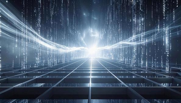 光のデータストリーム 通路 光のデータストリーム 通路の写真