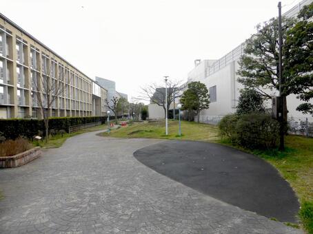 2016年2月、大船松竹公園の工事10 公園,広場,舗装路の写真素材