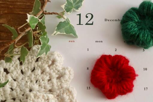 カレンダーと観葉植物 １２月イメージ 12月,カレンダー,12の写真素材