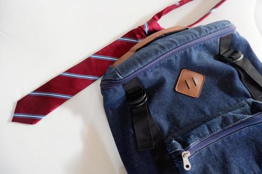 Tie and backpack Tie and backpack