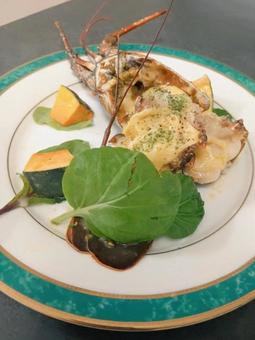 伊勢海老のテルミドール フランス料理,ランチ,ディナーの写真素材