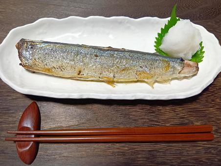 焼きサンマ サンマ,秋刀魚,魚の写真素材