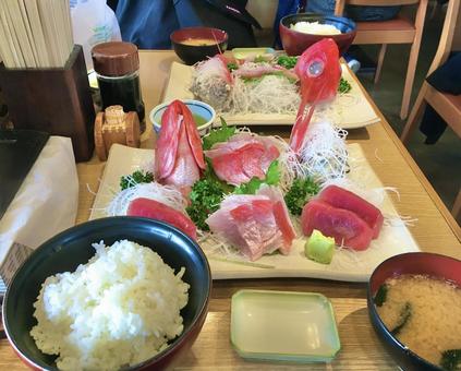 金目鯛の刺身定食 金目鯛の刺身定食 金目鯛,刺身,お造りの写真素材