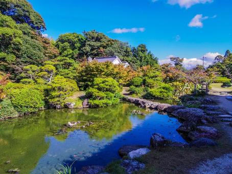 【山口県】下関市・長府庭園 長府庭園,長府,日本庭園の写真素材