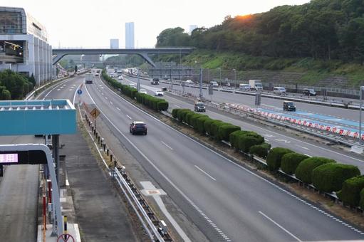 中国自動車道「中国吹田IC」付近 高速 中国自動車道「中国吹田IC」付近 高速 中国吹田ic,中国自動車道,高速道路の写真素材