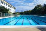 学校のプール プール,屋外プール,学校の写真素材