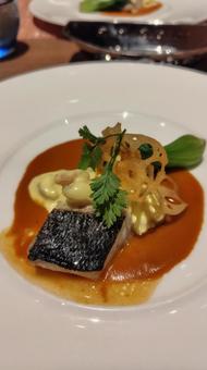 フレンチ、魚料理 フレンチ,魚,魚料理の写真素材