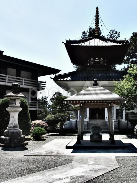 山梨県-久遠寺-開基堂 久遠寺,寺,身延山の写真素材