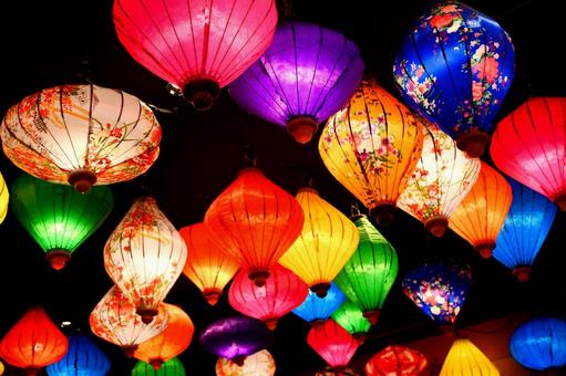 ランタン ランタン,灯篭,ベトナムの写真素材