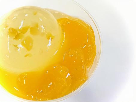 みかんのムース、シトラスゼリーのせ 03 ケーキ,ムース,ババロアの写真素材