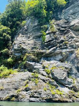 大自然 大自然 岩,岩波,川の写真素材
