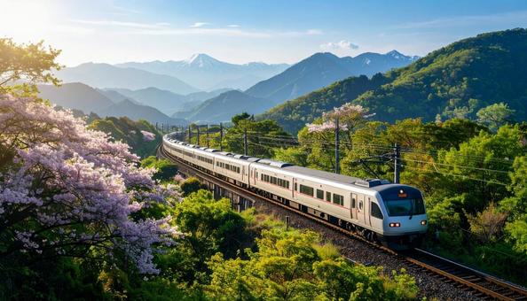 鉄道車両の側面 鉄道車両の側面の写真