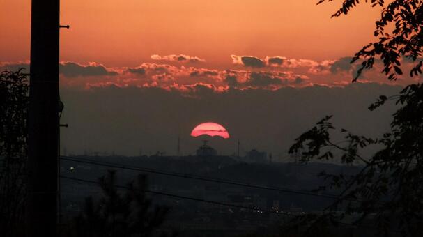 夕日 夕日の写真