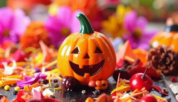 ジャック・オ・ランタンの置物 ハロウィン ジャック・オ・ランタンの置物 ハロウィンの写真