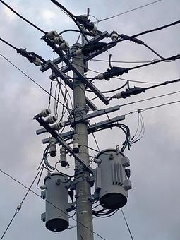 電柱電線6997 電柱電線6997の写真