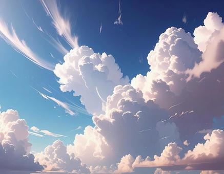 青空と雲 青空と雲の写真