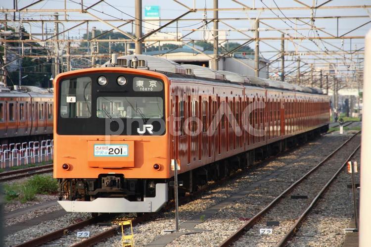 さよなら、JR中央線、201系 鉄道,交通,電車の写真素材