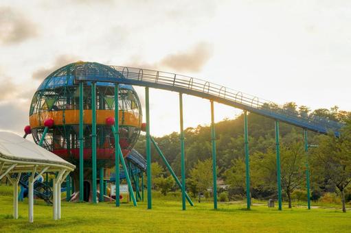 Photo, minari amusement park, okuizumo, slide, 