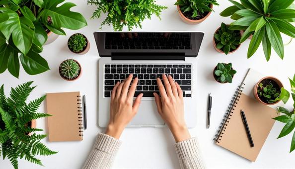 Using a computer Business materials, hand, laptop, workspace, JPG