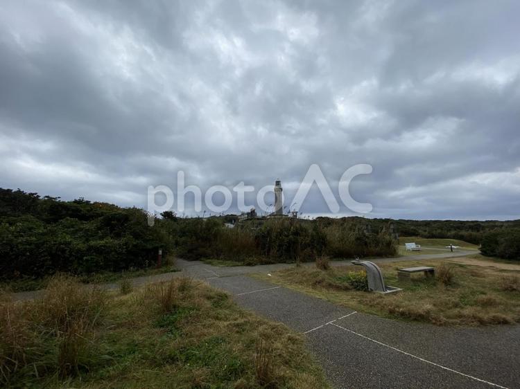 曇天の角島の風景 角島,山口県下関市,山口県の写真素材