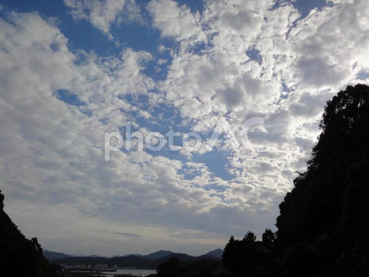 空模様　白い雲と青空 白い雲,雲,青空の写真素材