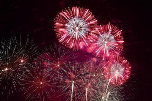 冬の花火大会 花火大会,冬,花火の写真素材