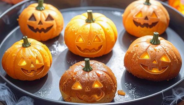 ハロウィンのパンプキンケーキ ハロウィンのパンプキンケーキの写真