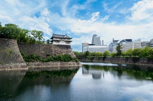 大阪 大阪城 隠し曲輪と府庁舎 大阪 大阪城 隠し曲輪と府庁舎の写真