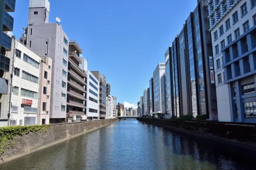 真夏の神田川 神田川,河川,川の写真素材