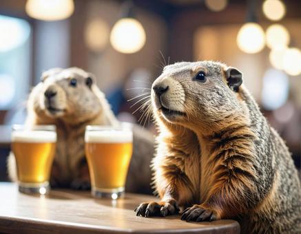 マーモットのカフェの写真