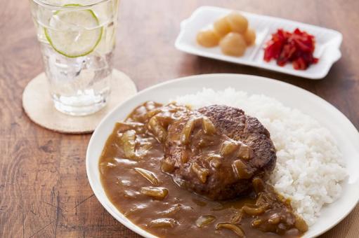 ハンバーグカレー ハンバーグカレーの写真