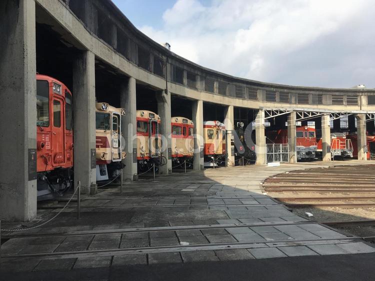 旧津山扇形機関車庫 旧津山扇形機関車庫,鉄道,鉄道遺産の写真素材