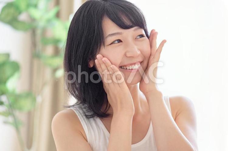 美容スキンケア　イメージ スキンケア,女性,脱毛の写真素材