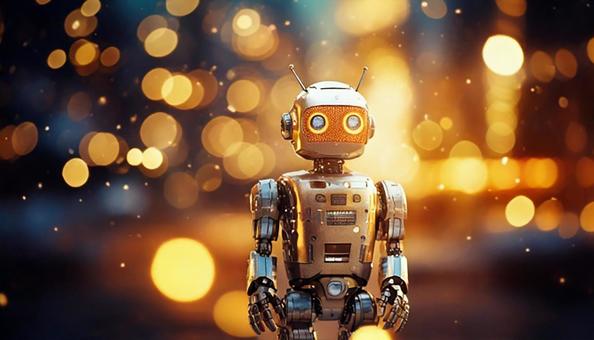 AI かわいいロボット 幻想的 未来の写真