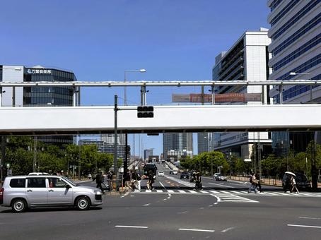 豊洲市場周辺の街並み 東京 2025年春 豊洲市場周辺の街並み 東京 2025年春 豊洲市場,豊洲ぐるり公園,街並みの写真素材