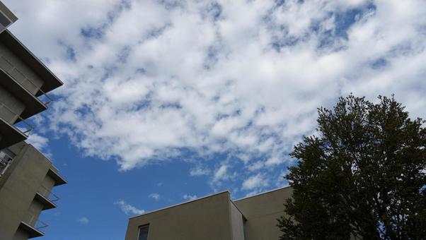 青空と建物 青空と建物の写真