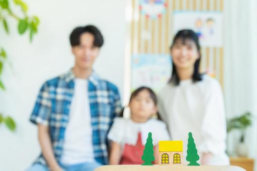 家族の家のイメージ 家,積み木,住宅の写真素材