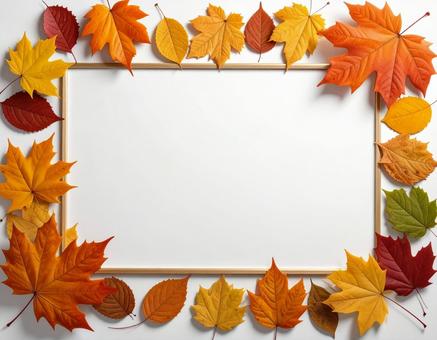 紅葉のフレーム 秋イメージ 紅葉のフレーム 秋イメージの写真