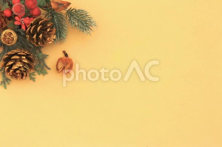 ベージュのクリスマスのフレーム　４ クリスマス,フレーム,テクスチャの写真素材