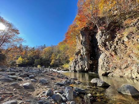 定山渓温泉の川 定山渓温泉の川の写真