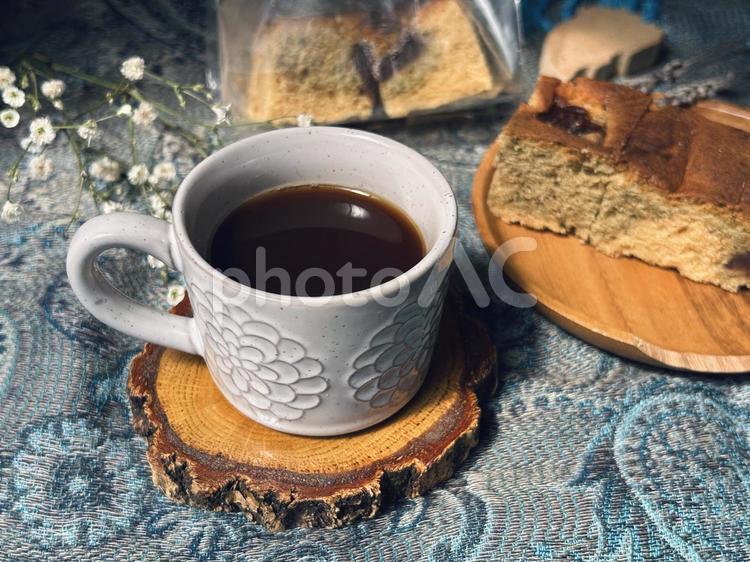 休日のコーヒータイム コーヒー,ケーキ,ホットの写真素材