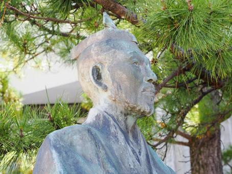 三矢の訓え 像の毛利元就 三矢の訓え 像の毛利元就の写真