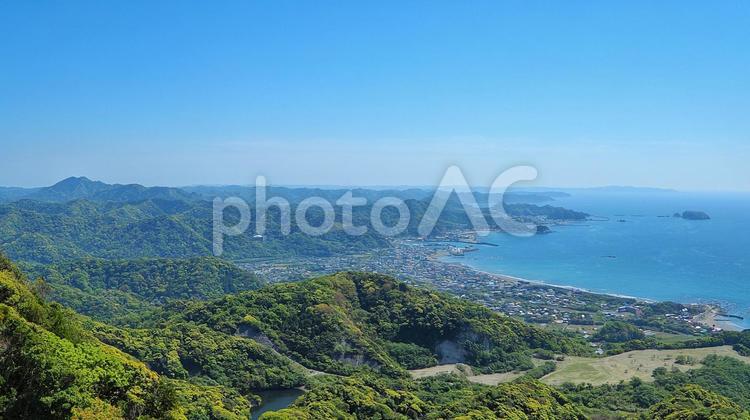 海と山と海岸 風景,自然,山の写真素材