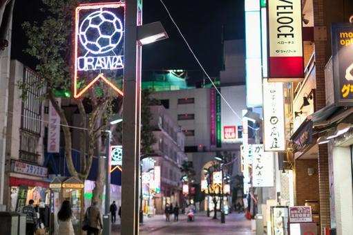 浦和駅前の夜景 浦和駅前の夜景 浦和,浦和駅,浦和レッズの写真素材